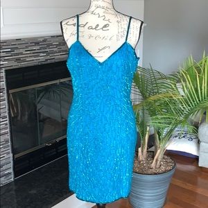 Laurence Kazar 1980s Vintage Sequin mini dress